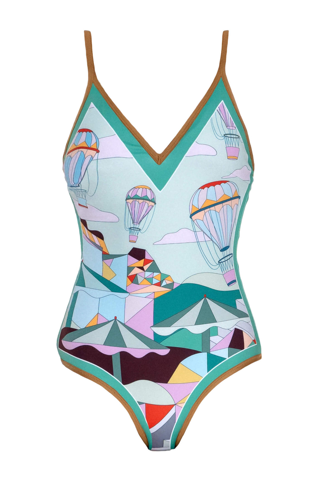 Jungle Adventure Reversible V-Neck One-Piece Swimsuit
