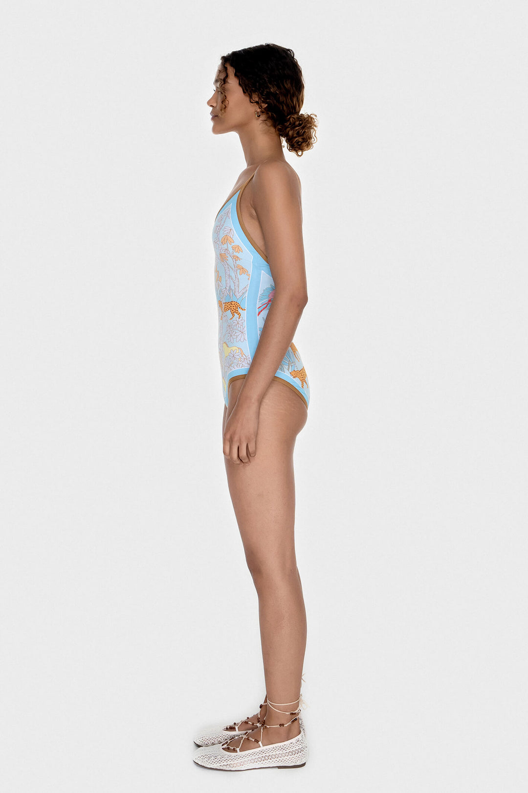 Jungle Adventure Reversible V-Neck One-Piece Swimsuit