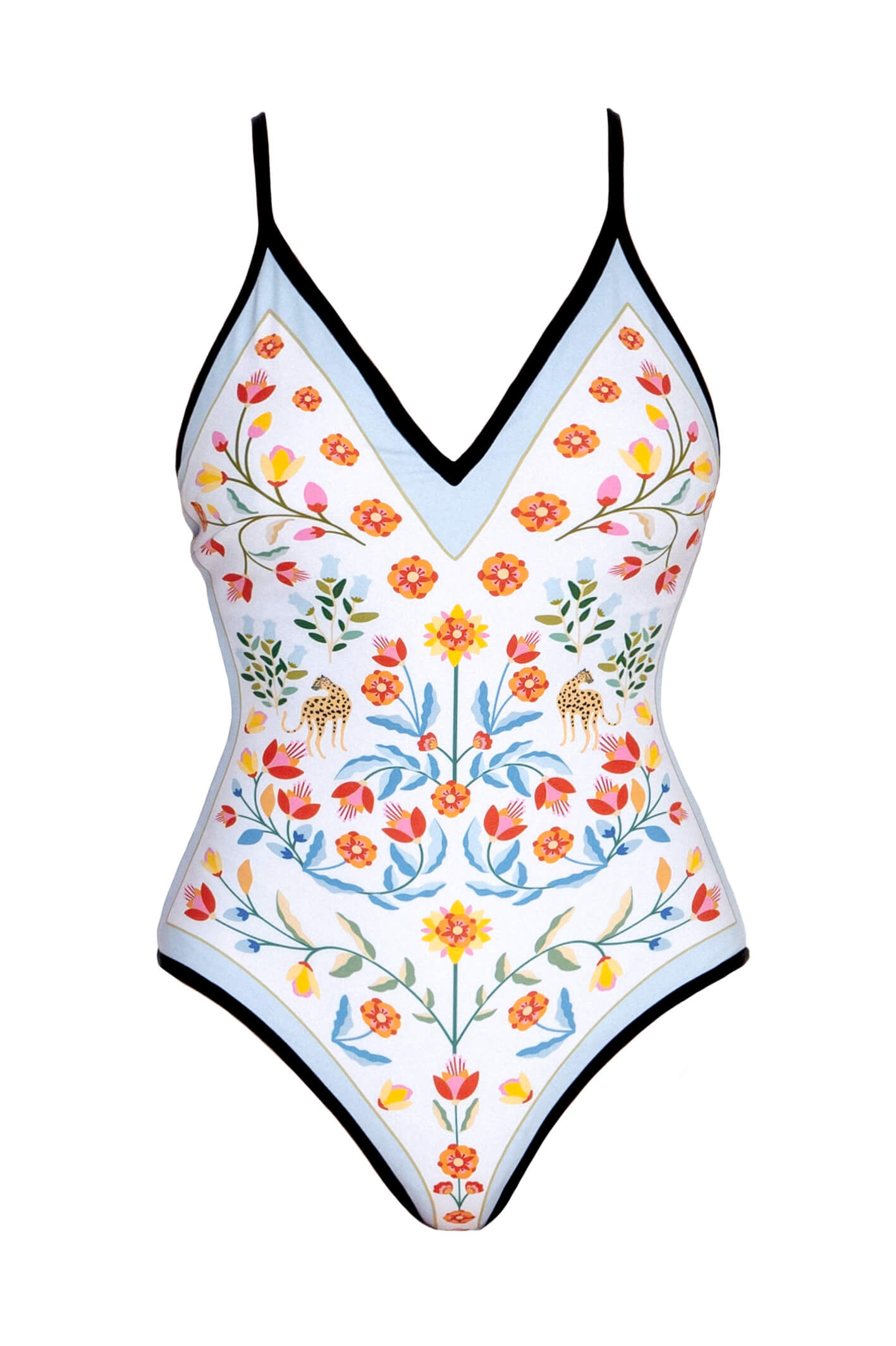 Night Imagination Reversible V-Neck One-Piece Swimsuit