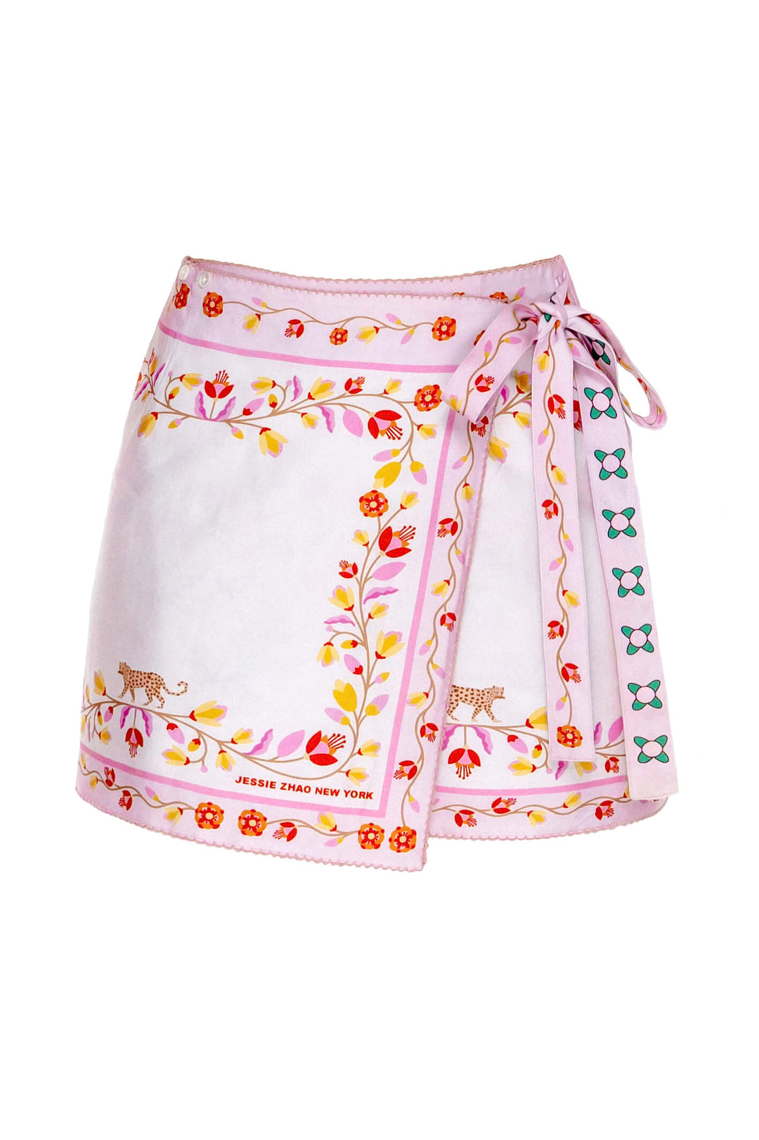 Swim Cover Up Skirt-Pink Blossom