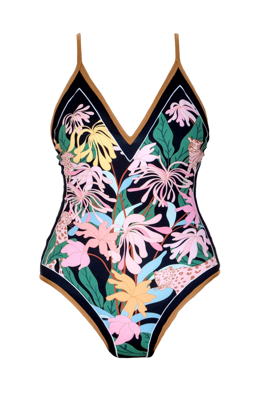 Blush Jungle Reversible V-Neck One-Piece Swimsuit
