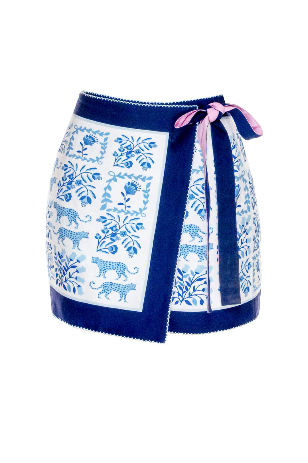Swim Cover Up Skirt-Pink Garden