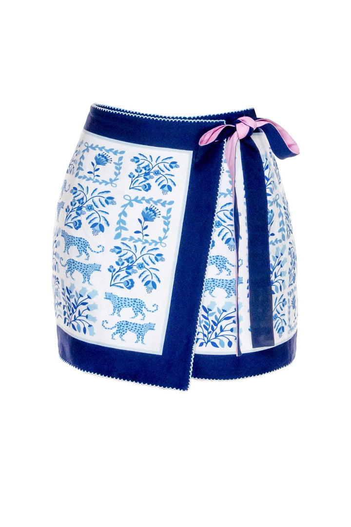 Swim Cover Up Skirt-Pink Garden