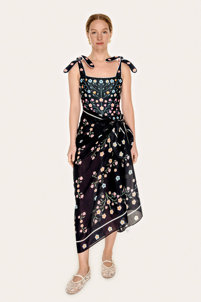 Beach Sarong Wrap Night Garden