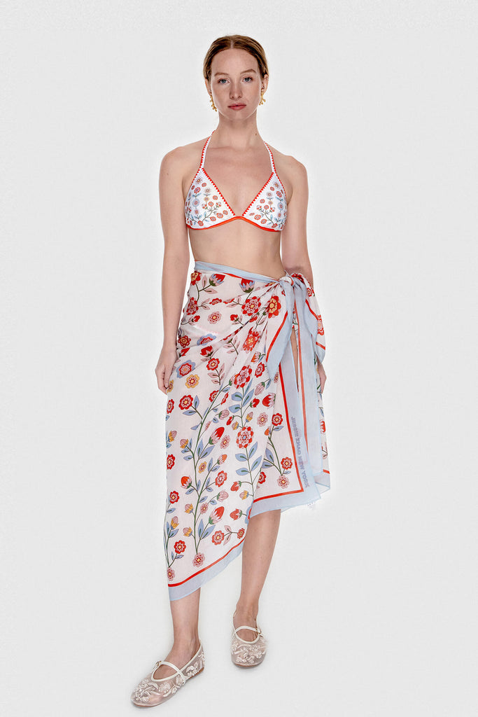 Beach Sarong Wrap Flower Garden