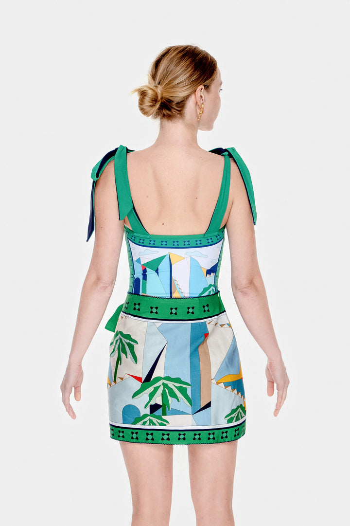 Swim Cover Up Skirt-Green Wonderland