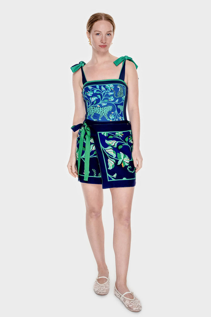 Swim Cover Up Skirt-Green Wonderland