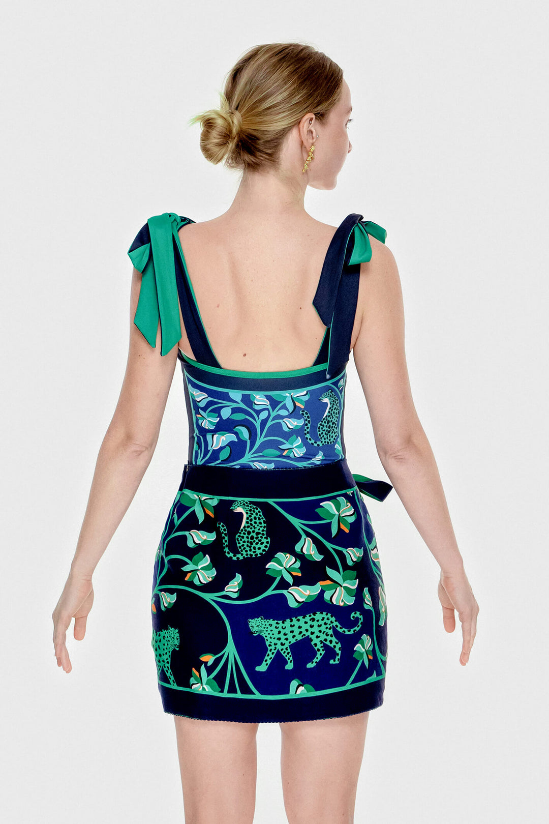 Swim Cover Up Skirt-Green Wonderland