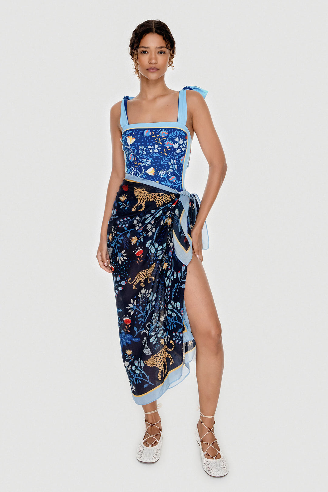 Beach Sarong Wrap - Amazon Rainforest Blue Beach Sarong Wrap - Amazon Rainforest Blue