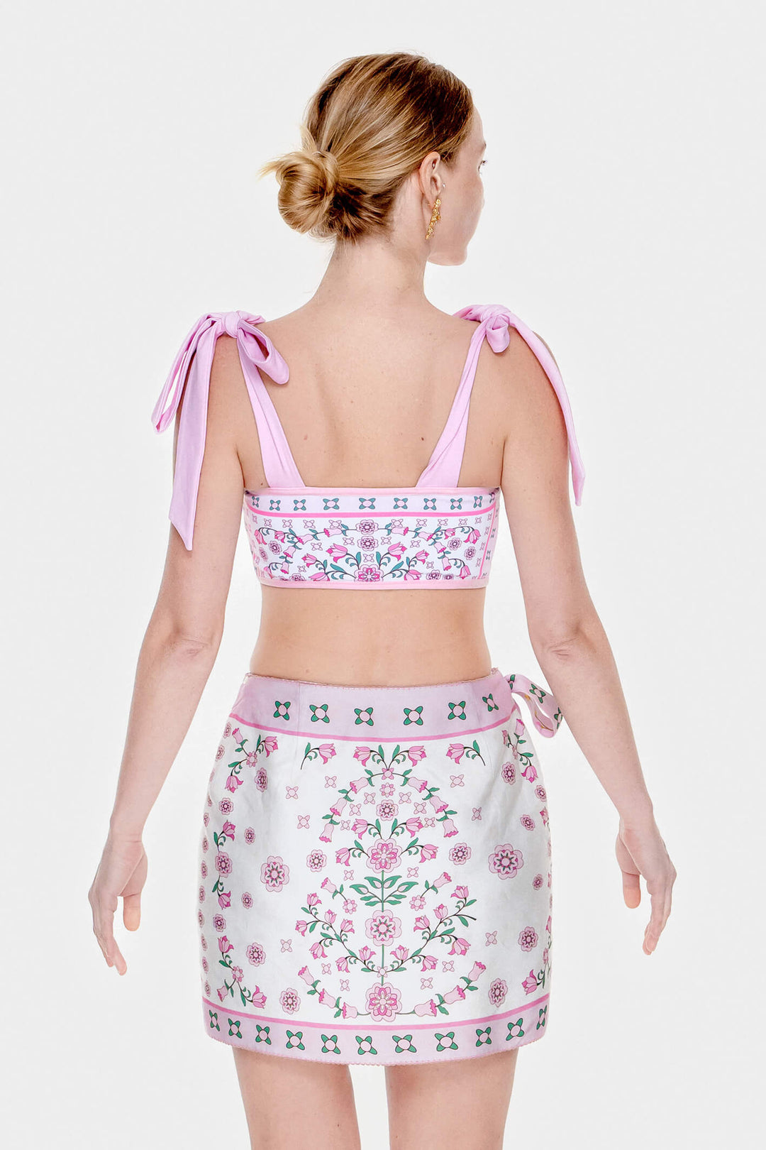 Swim Cover Up Skirt-Pink Blossom