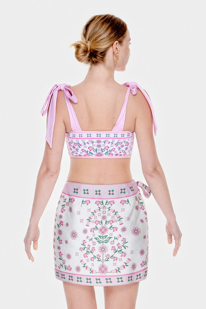 Swim Cover Up Skirt-Pink Blossom