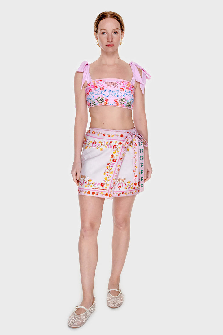 Swim Cover Up Skirt-Pink Blossom