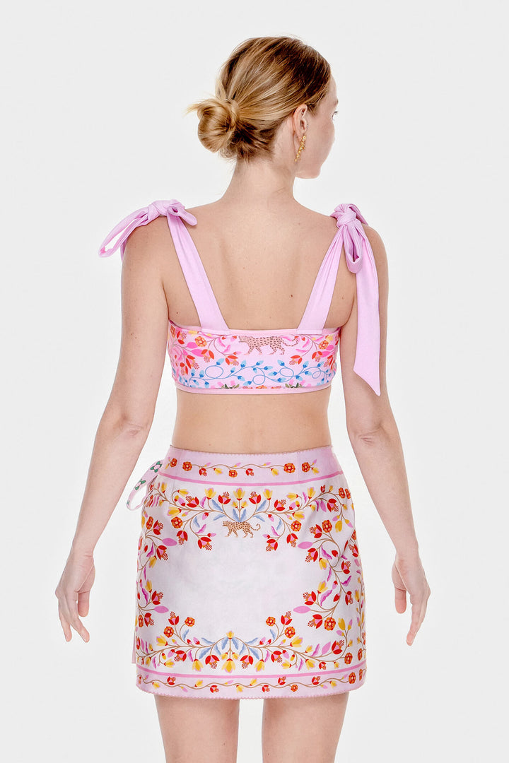 Swim Cover Up Skirt-Pink Blossom