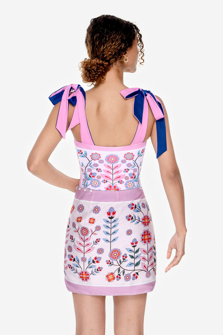 Swim Cover Up Skirt-Pink Garden