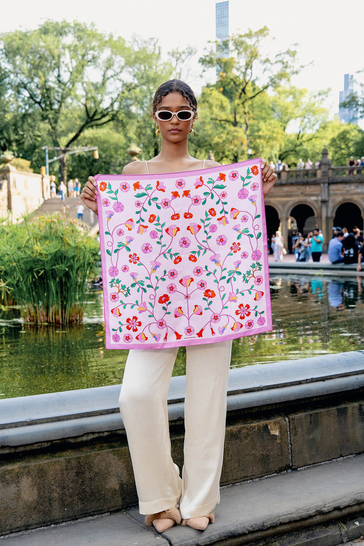 Blush Botanica Double Sided Silk Scarf