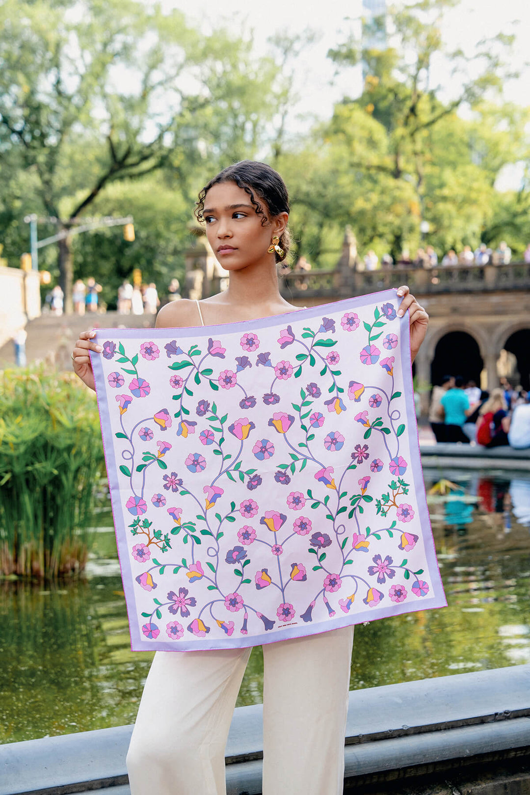 Blush Botanica Double Sided Silk Scarf