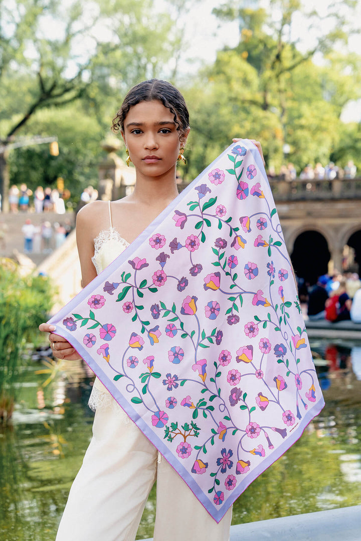 Blush Botanica Double Sided Silk Scarf