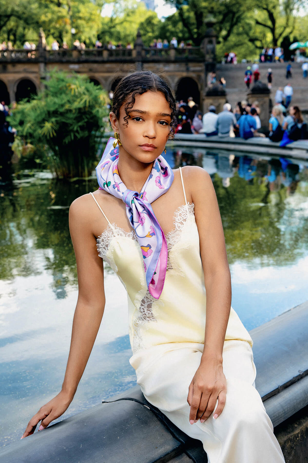 Blush Botanica Double Sided Silk Scarf