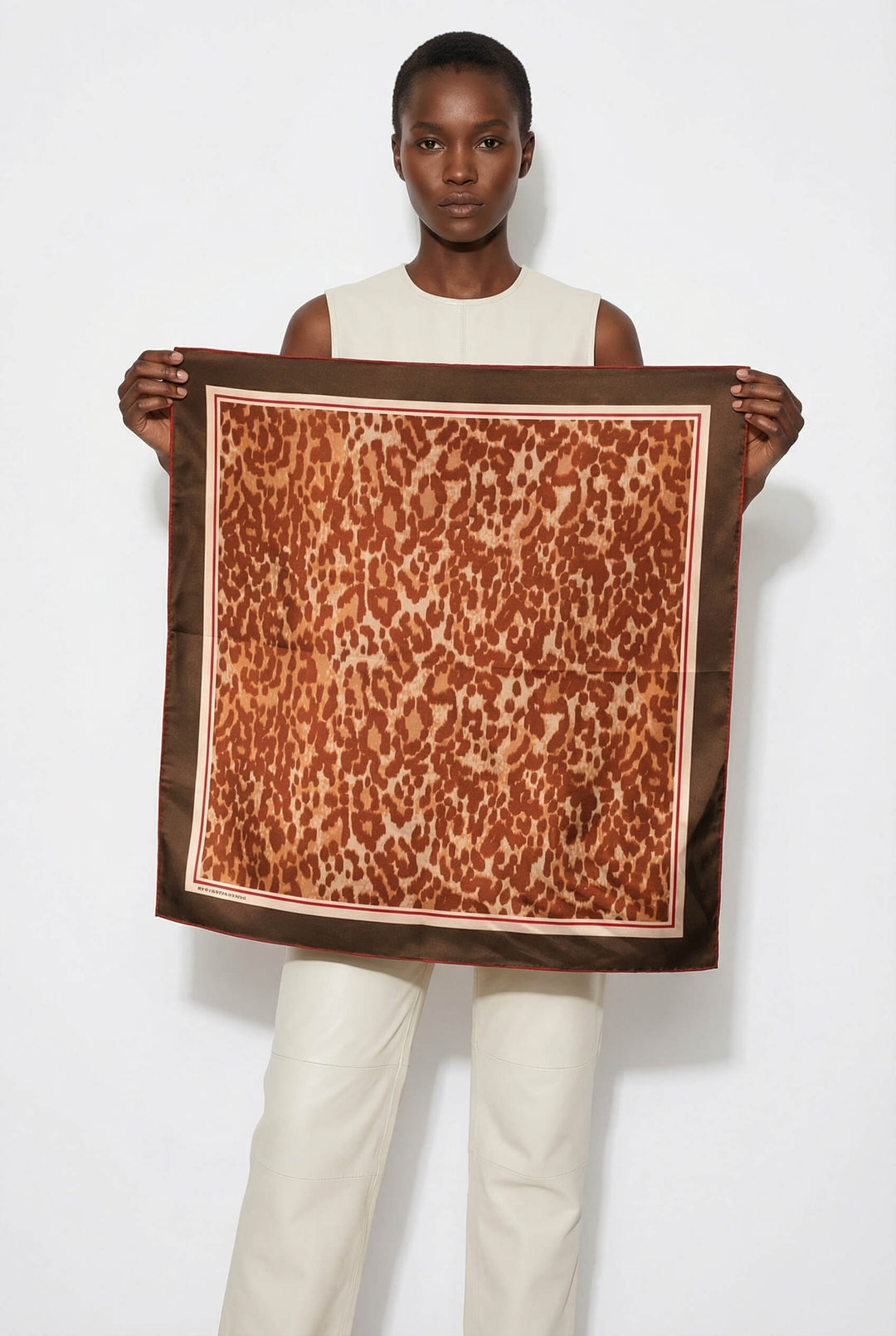 Leopard Allure Double Sided Silk Scarf