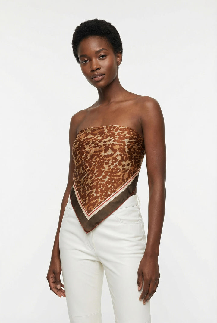 Leopard Allure Double Sided Silk Scarf