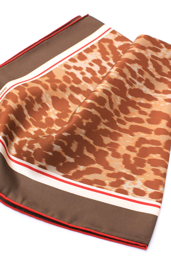 Leopard Allure Double Sided Silk Scarf