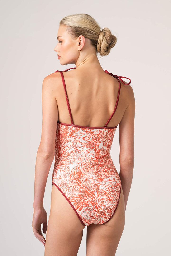 Terracotta Dream Reversible Cutout One Piece Swimsuit