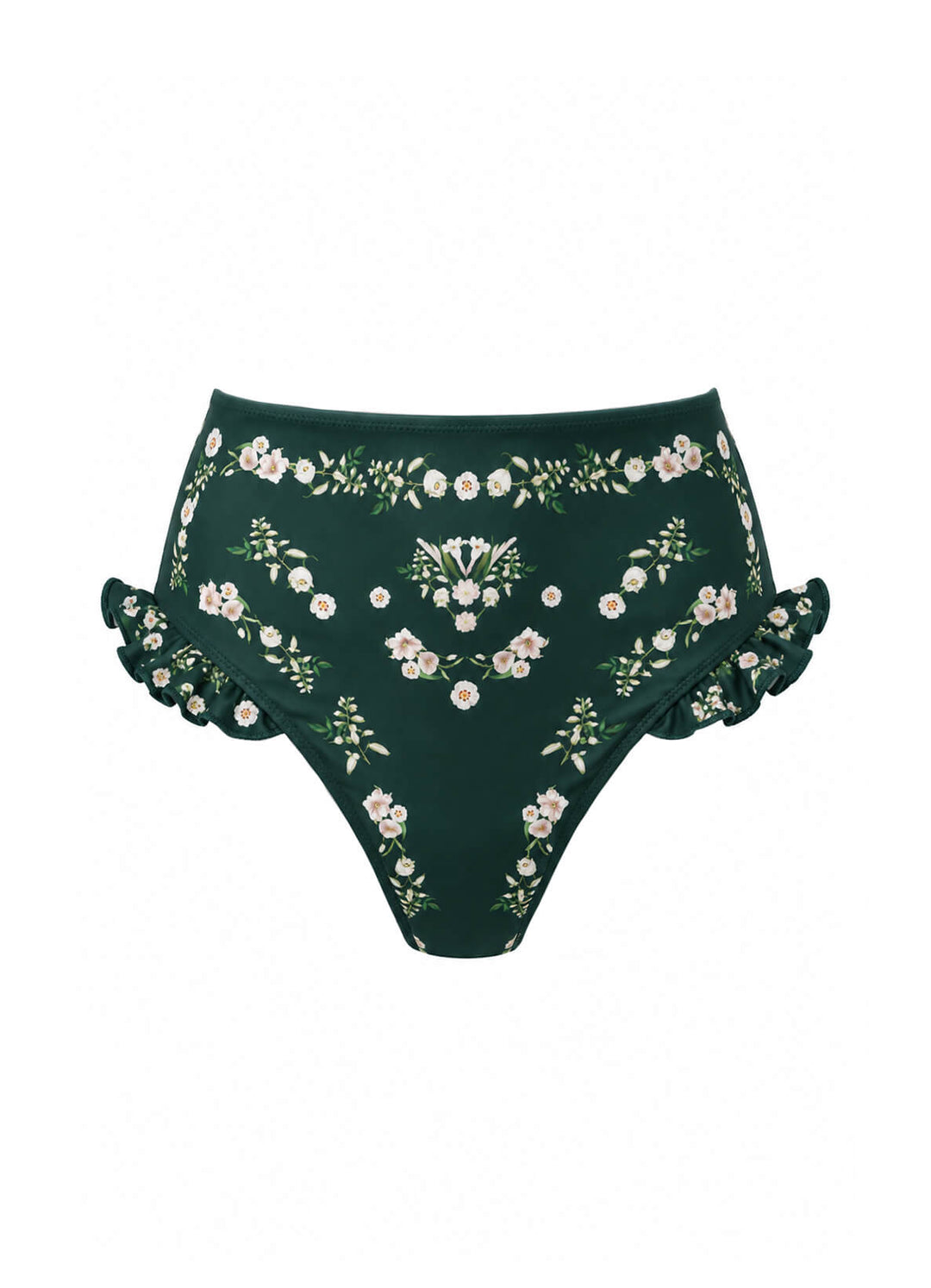 Lily Garden Reversible Ruffle-Trim Bikini Bottom