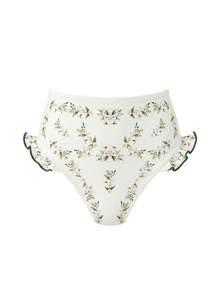 Lily Garden Reversible Ruffle-Trim Bikini Bottom