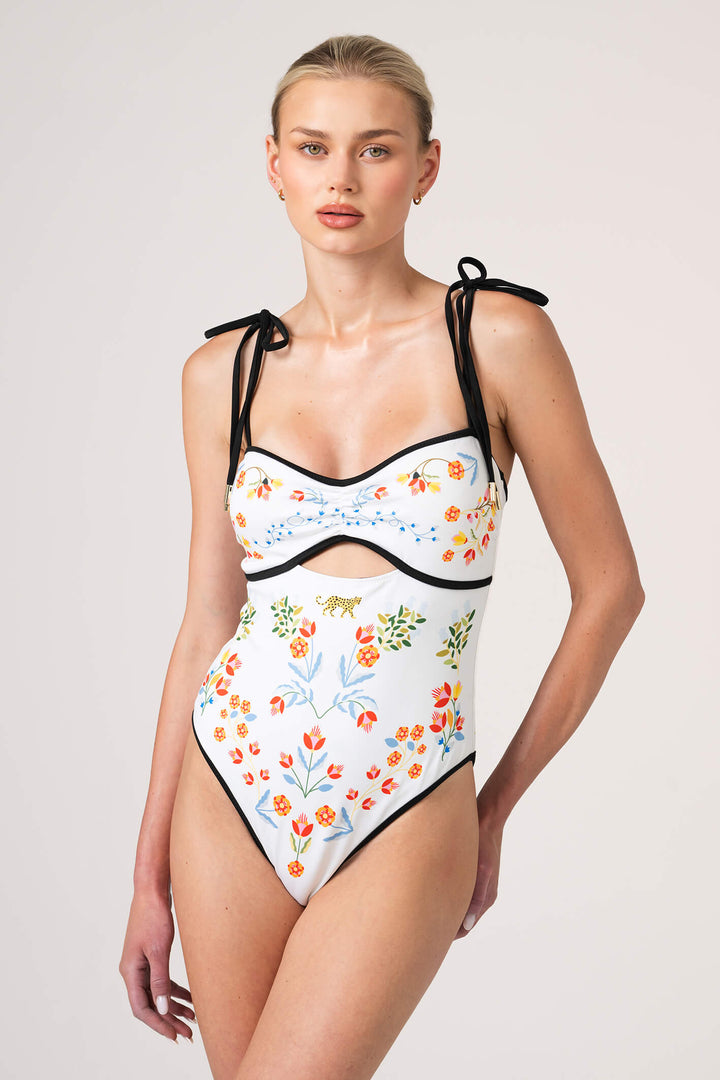 Night Imagination Reversible Cutout One Piece Swimsuit