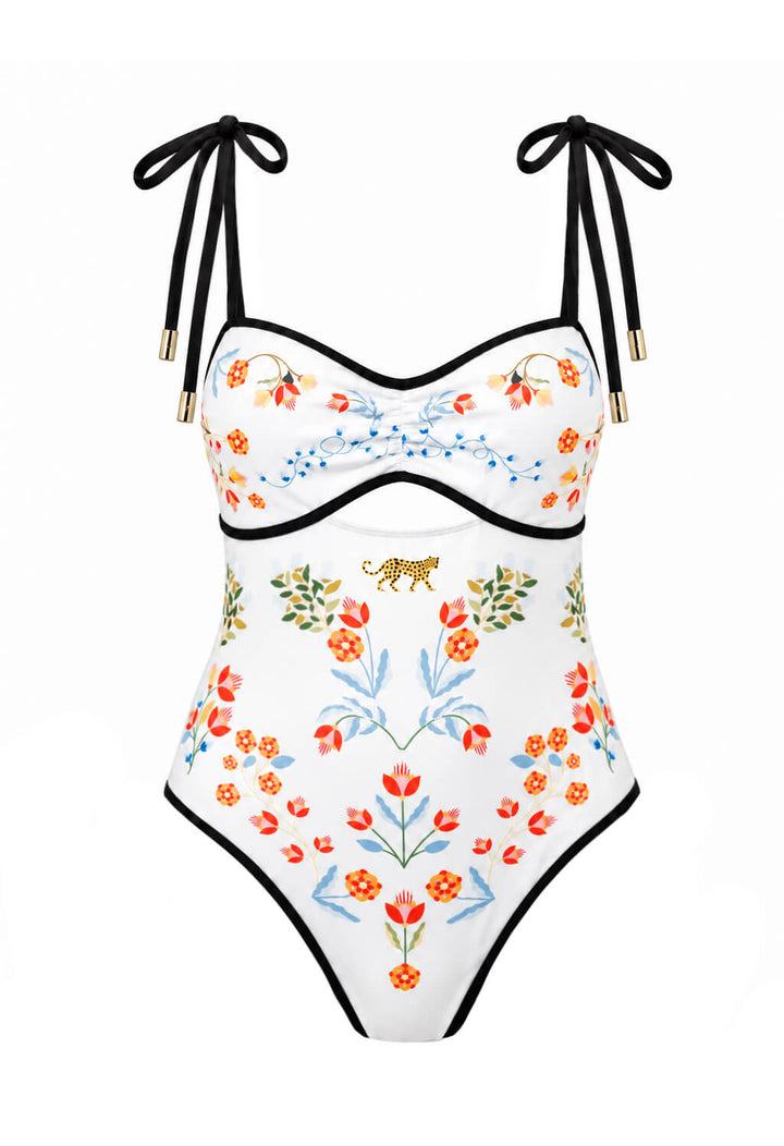 Night Imagination Reversible Cutout One Piece Swimsuit