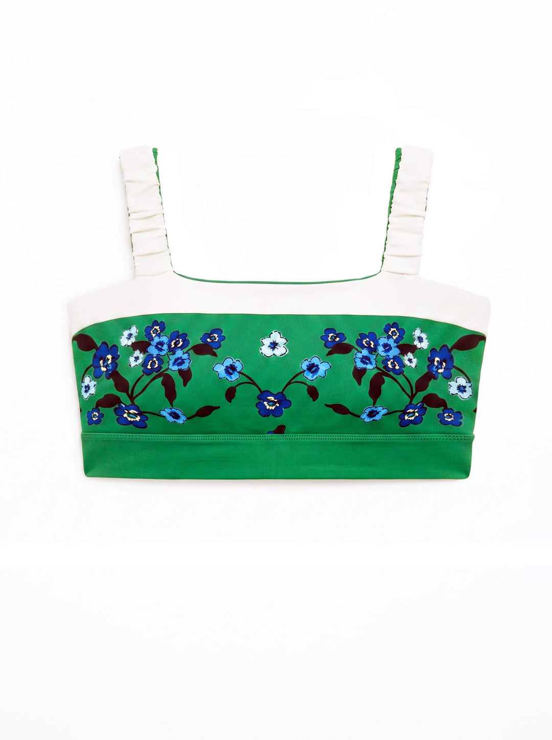 Emerald Echo Reversible Ruched Sports Crop