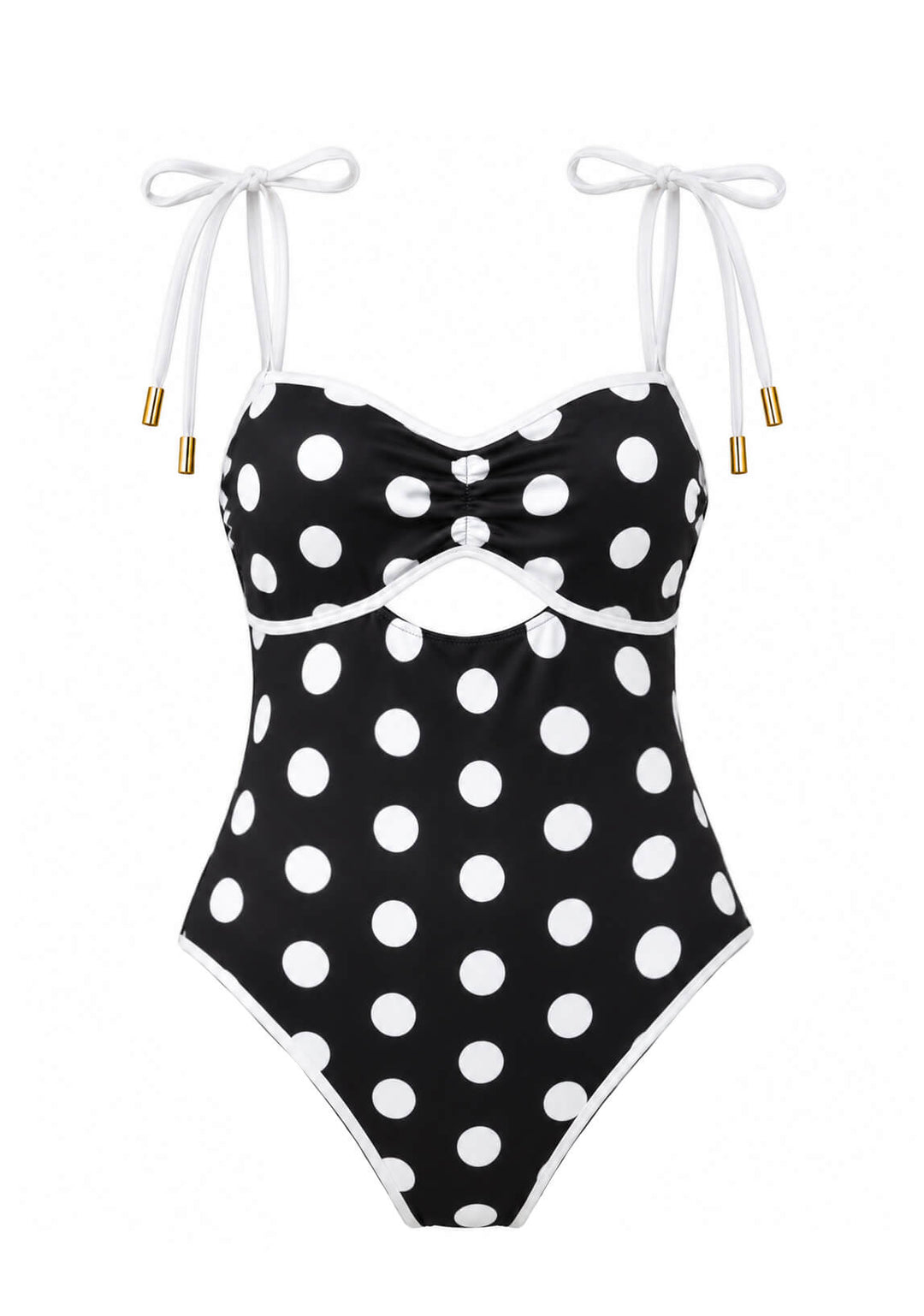 Paris Polka Reversible Cutout One Piece Swimsuit