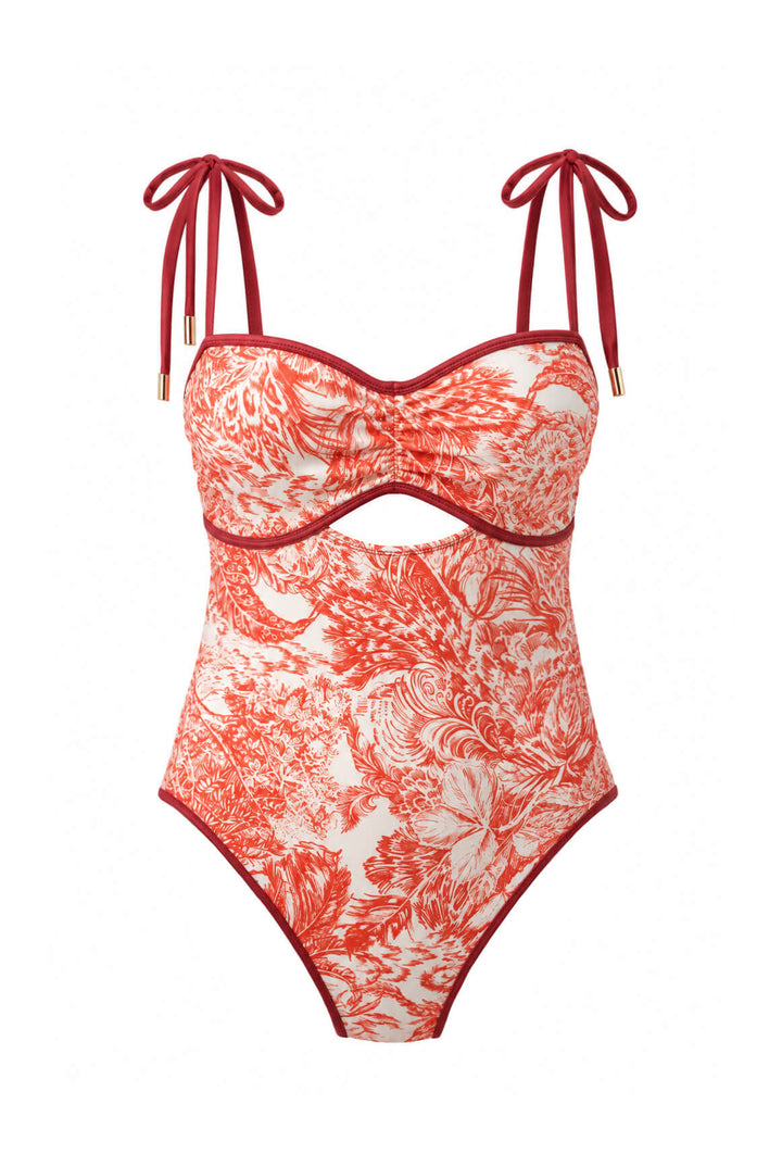 Terracotta Dream Reversible Cutout One Piece Swimsuit