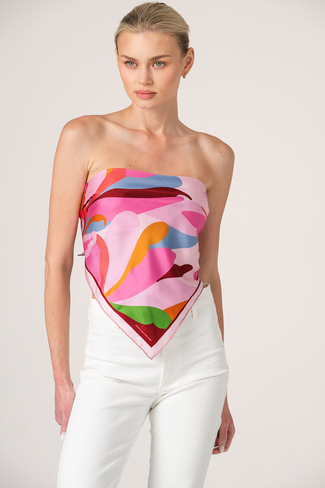 Petal Mirage Double Sided Silk Scarf
