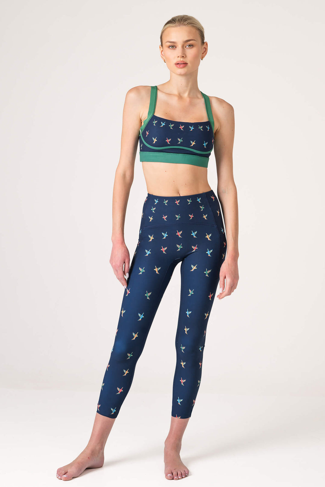 Emerald Echo Reversible Racerback Sports Bra