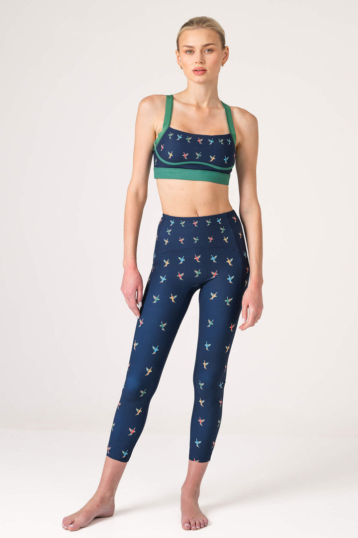 Emerald Echo Reversible Racerback Sports Bra