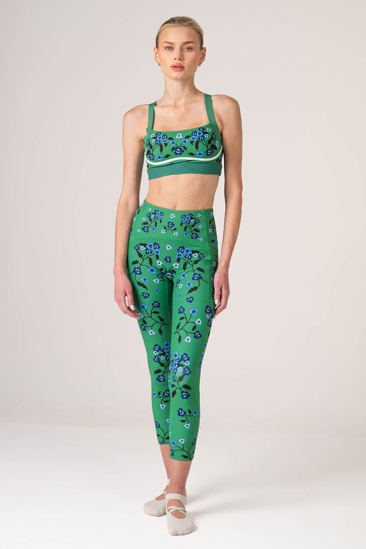 Emerald Echo Reversible Racerback Sports Bra