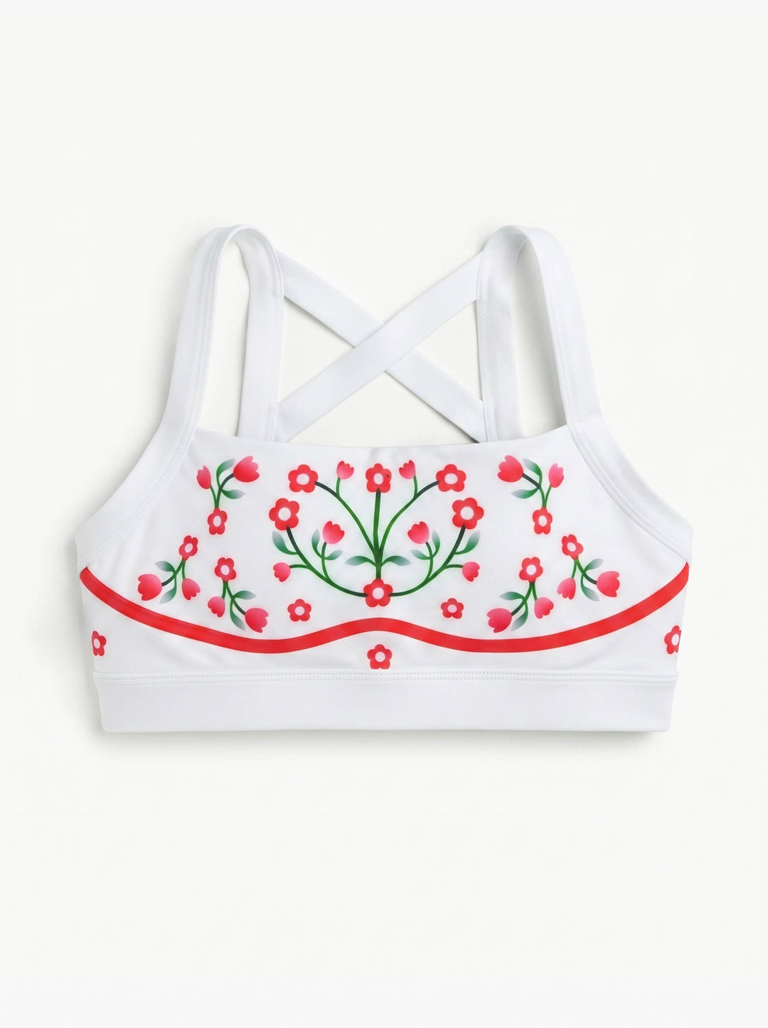 Day/Night Garden Reversible Racerback Sports Bra