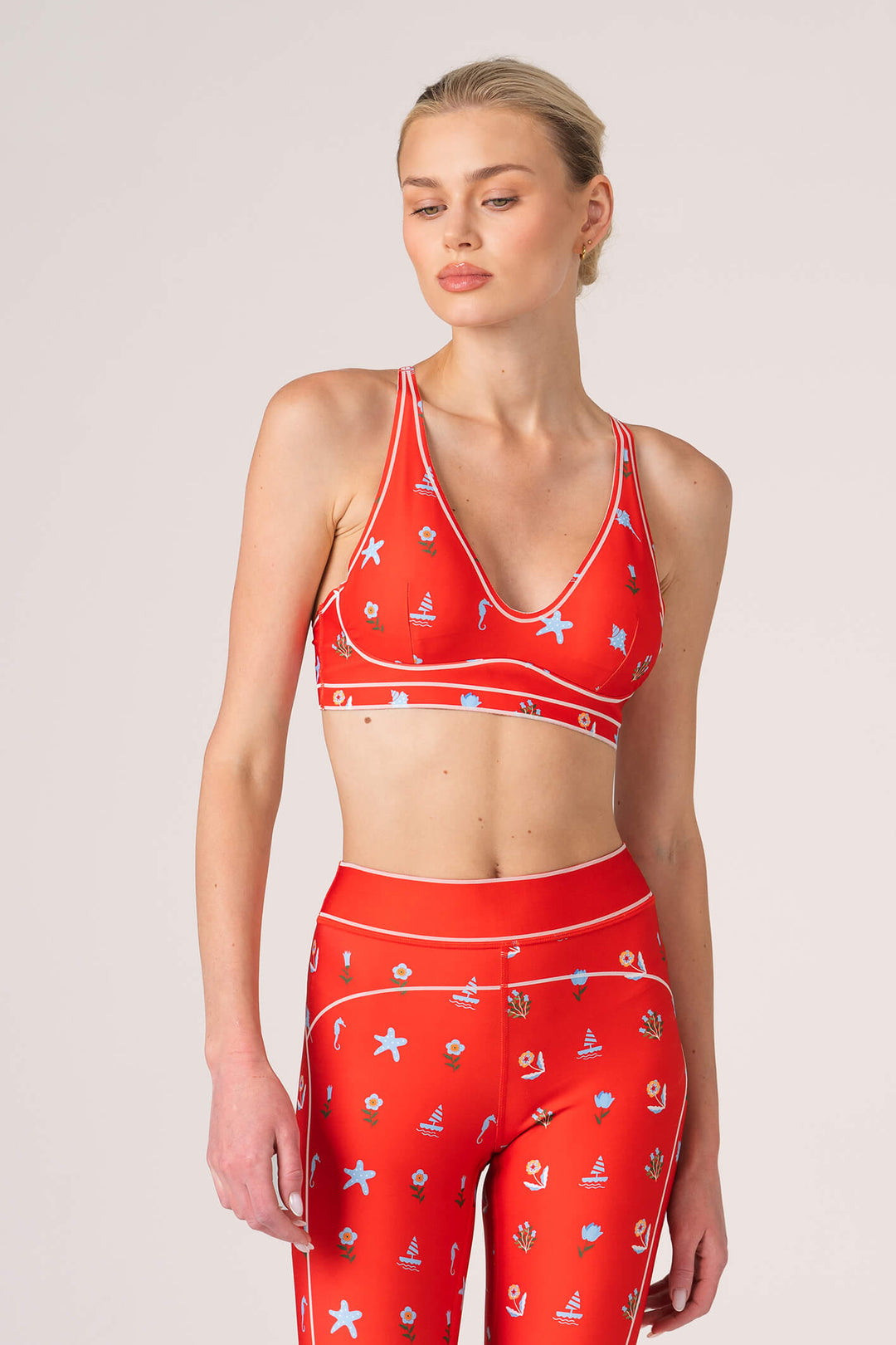 Red Tides Sports Bra