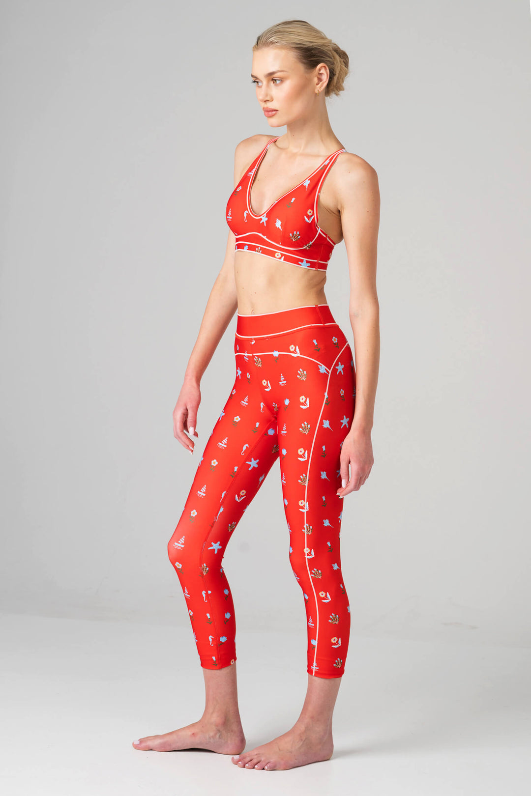 Red Tides High-Waisted 7/8 Legging