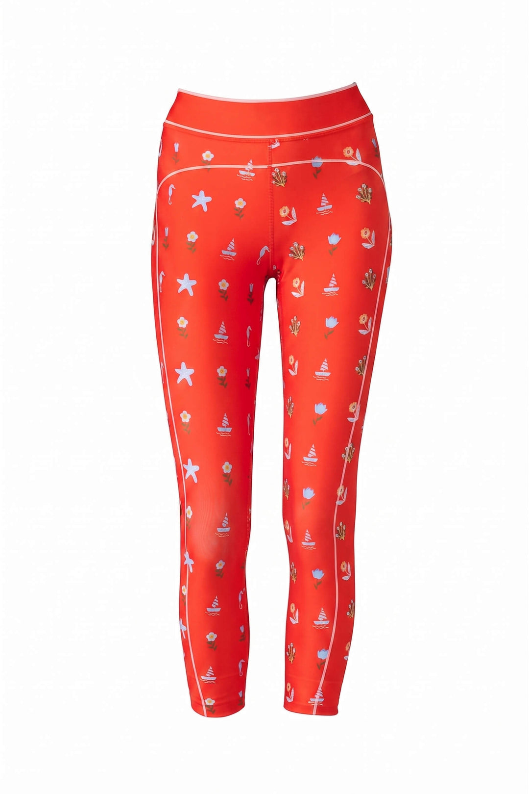 Red Tides High-Waisted 7/8 Legging