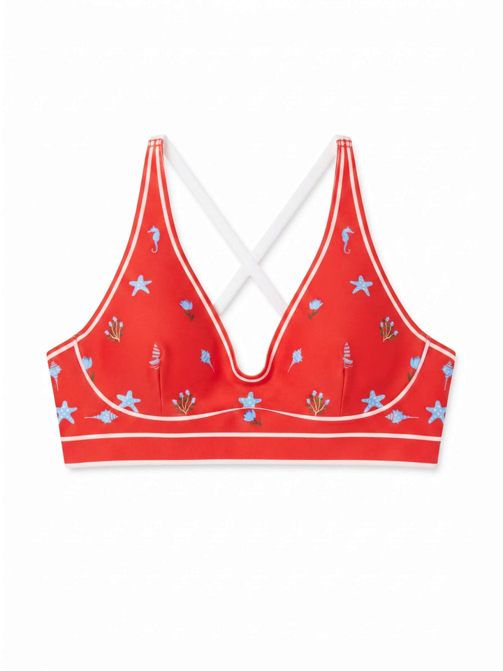 Red Tides Sports Bra