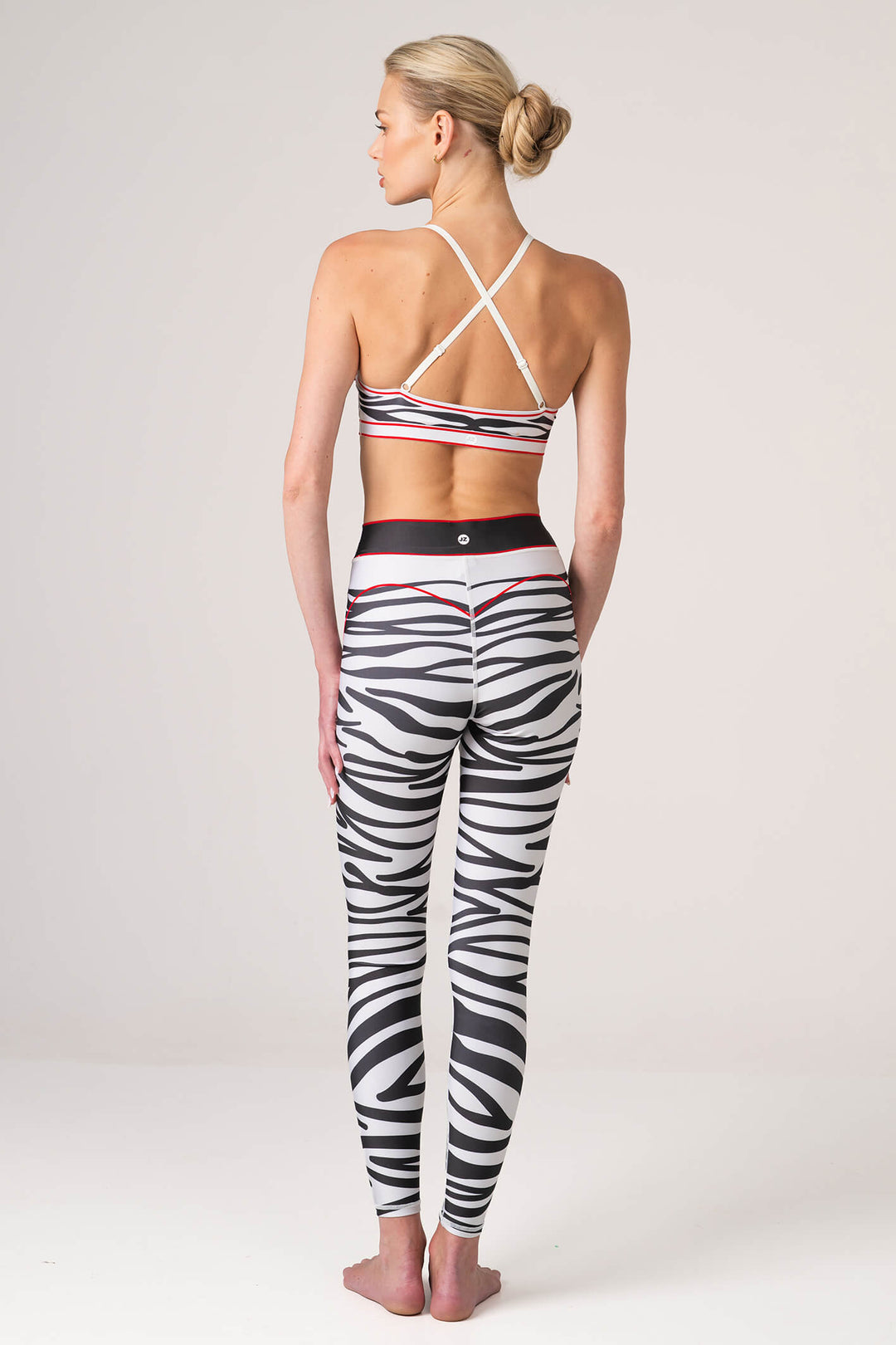 Zebra Stripe High-Waisted Legging