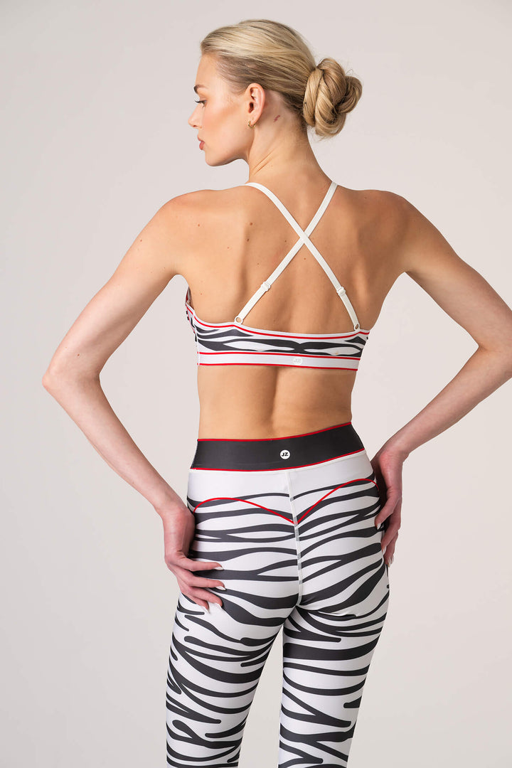 Zebra Stripe Sports Bra
