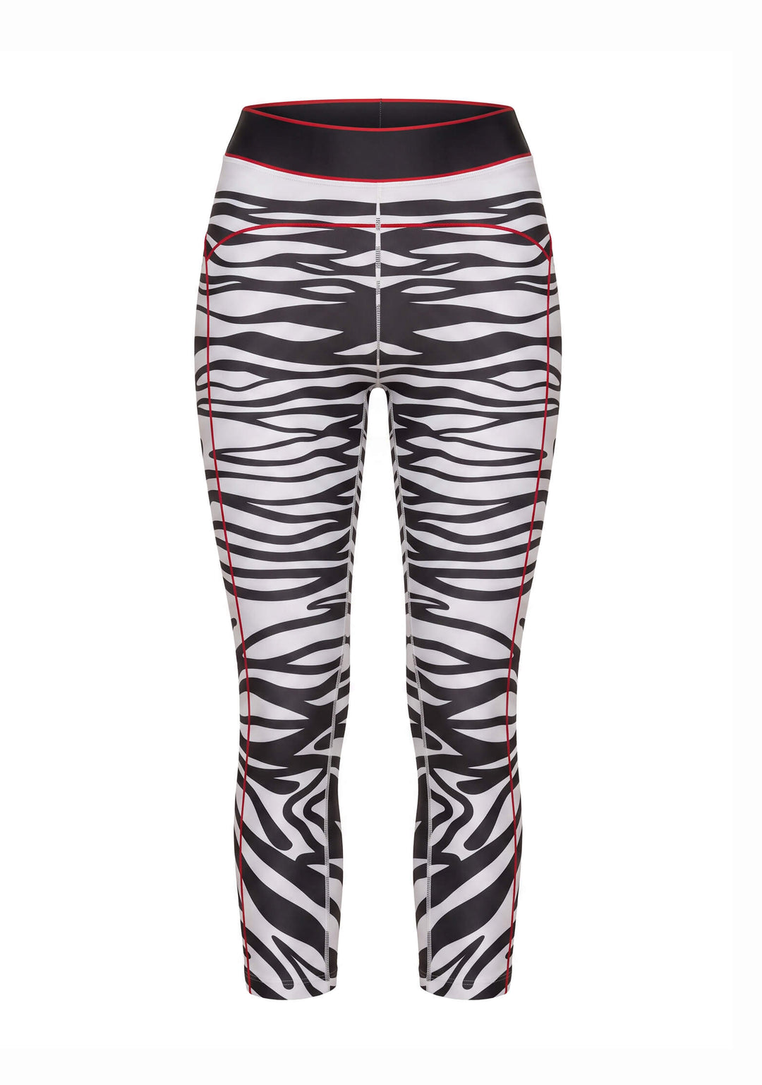 Zebra Stripe High-Waisted 7/8 Legging