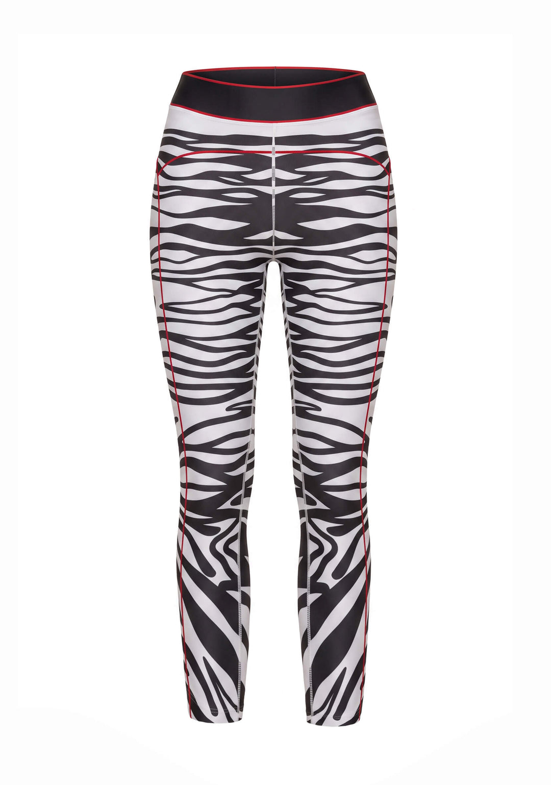 Zebra Stripe High-Waisted Legging