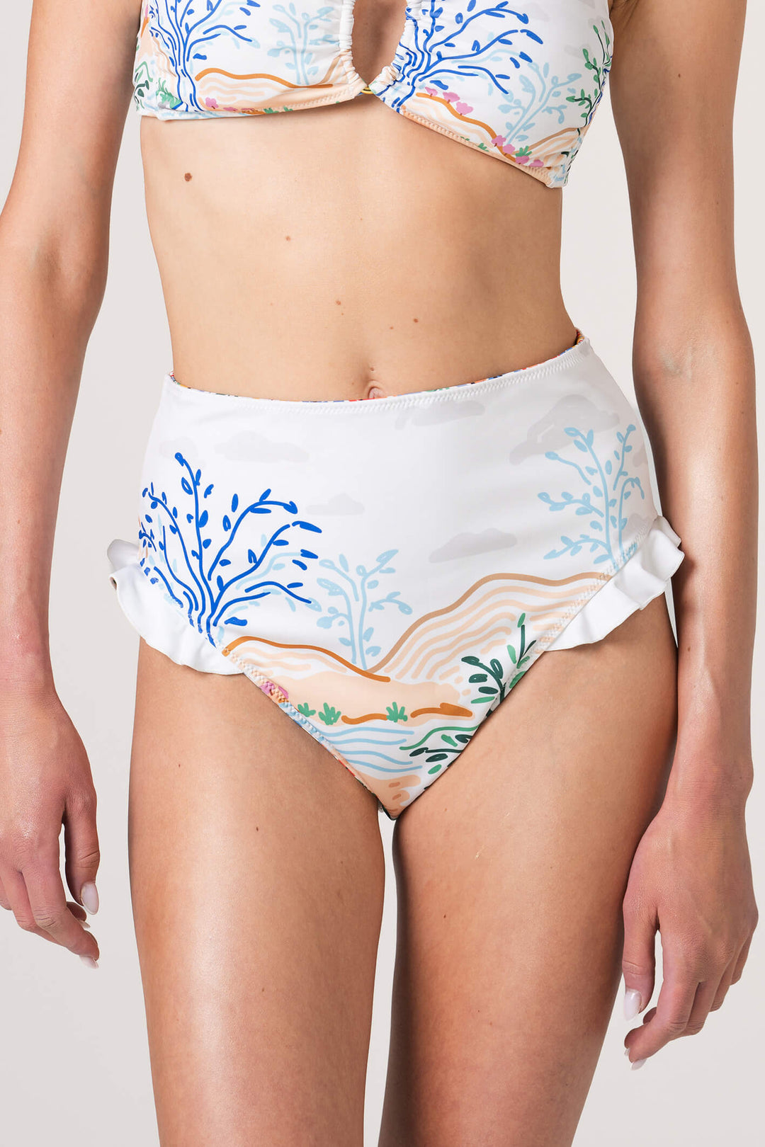 Sunset Garden Reversible Bikini Bottom