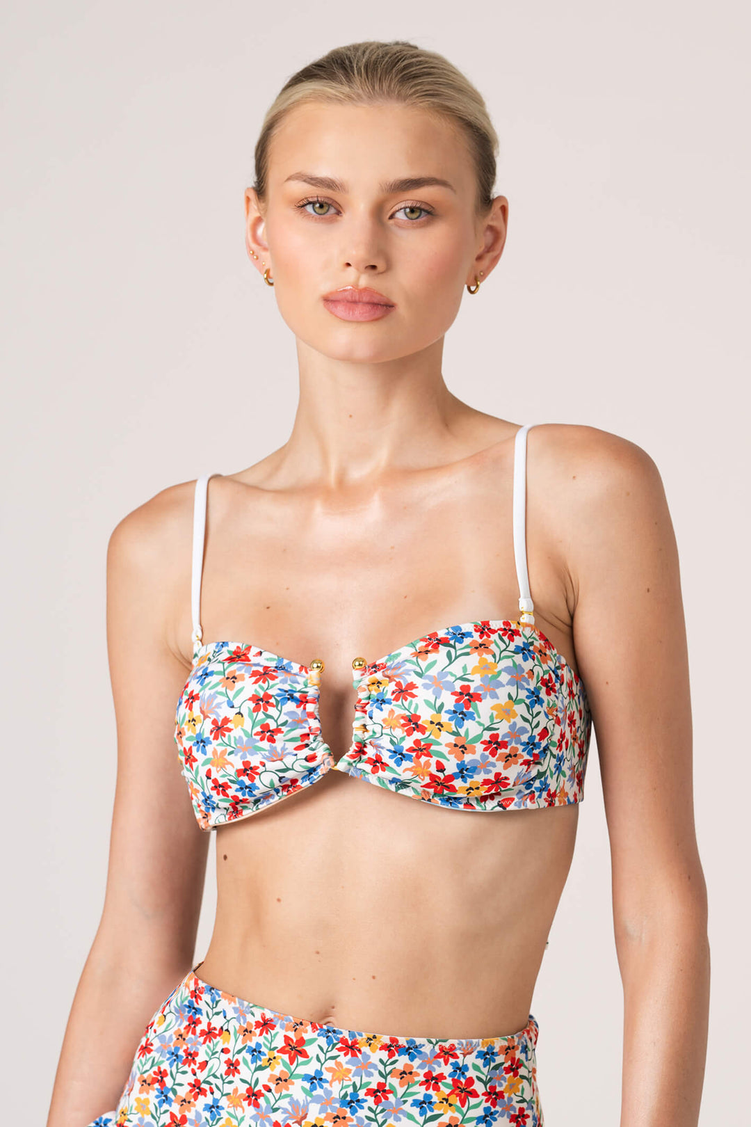 Sunset Garden Reversible Square Bandeau Top