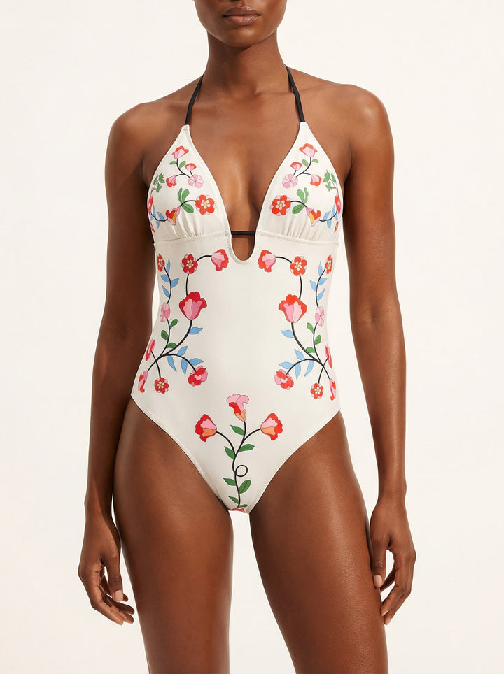 Noir Bloom Reversible One Piece Swimsuit
