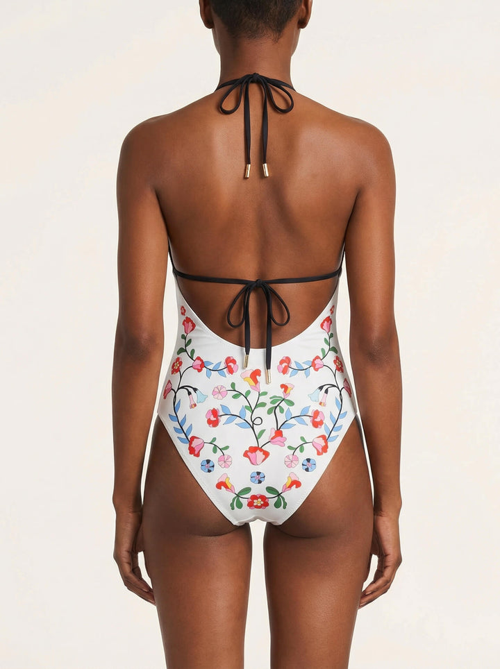 Noir Bloom Reversible One Piece Swimsuit